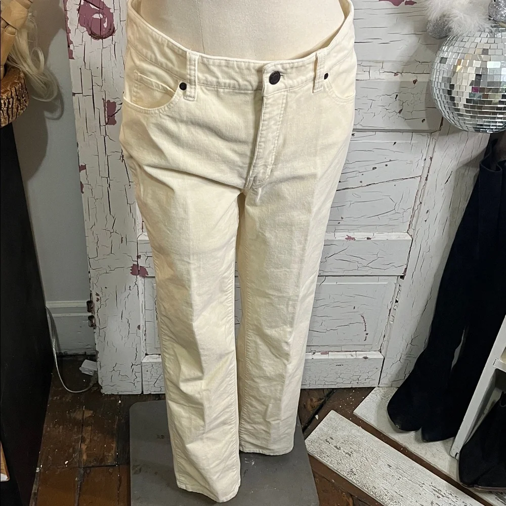 NWOT | Talbots | 5 Pocket | Cream Corduroy Straight Leg Pants | Sz 8 | - Picture 5 of 6